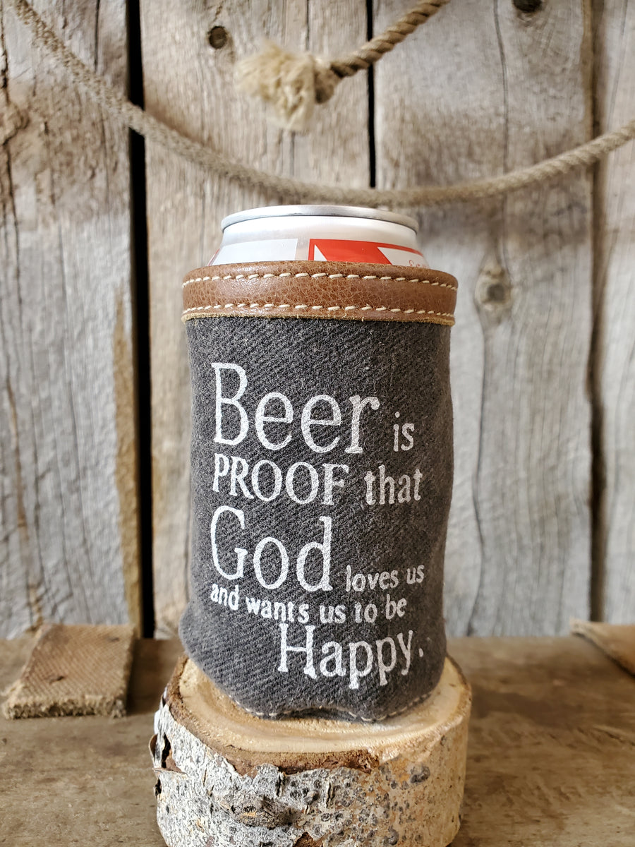 Canvas Beer Can Koozies Little Laramie Trading Company