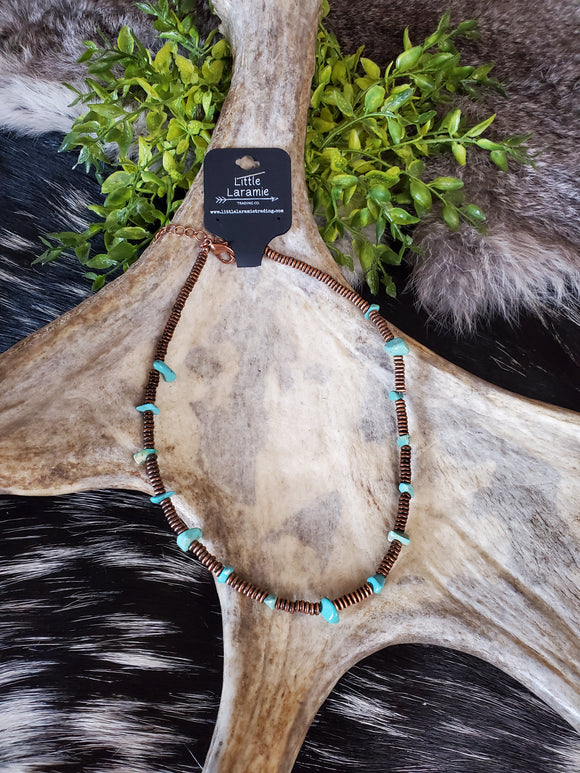 Copper and Turquoise Choker