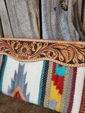 American Darling Southwest Tooled Leather Wristlet