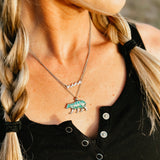 The Turquoise Mama Bear Necklace