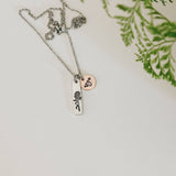Indian Paintbrush Necklace, WYO, 307, Botanical, Wyoming