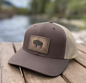 Range Leather Buffalo Hat - Charcoal
