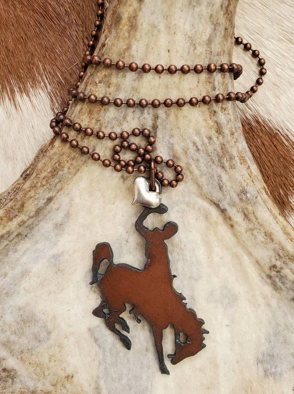 Wyoming Cowboys Necklace