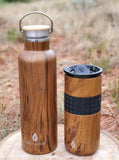 Teak Wood Tumbler and Water Bottle