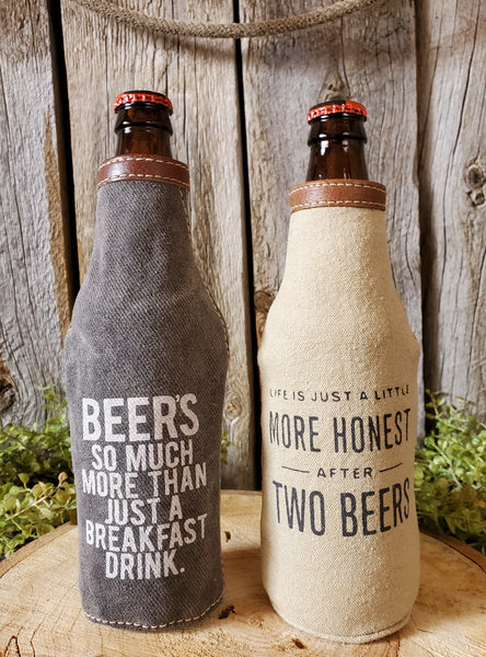 Leather and Hide Beer Bottle Koozies – Little Laramie Trading Company