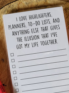 Highlighters Notepad