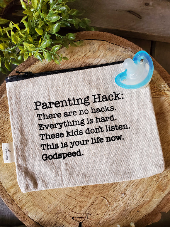 Zippered Pouch-- Parenting Hack