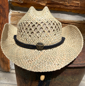 Seagrass Cowboy Hat with Chin Cord