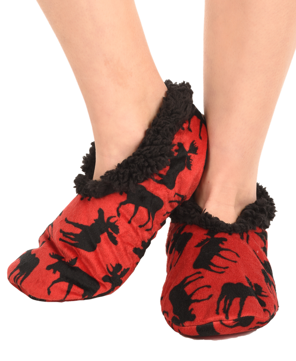 Red Moose Fuzzy Feet Slippers