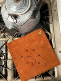 Leather Hot Pad with Buffalo