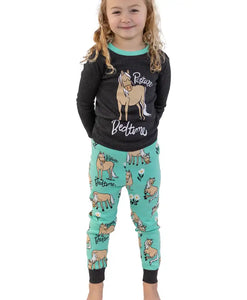 Pasture Bedtime Girls Pajamas (Mint Color)