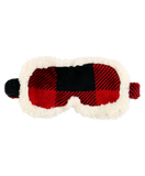 Red Plaid Sherpa Sleep Mask